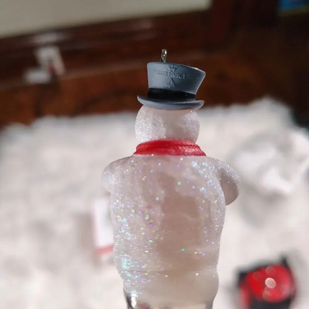 Hallmark Lot Of 2 Cool Icicles Snowman 1st 2013 & Nutcracker 3rd 2015 Ornaments